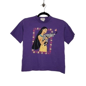 Vintage Kids Youth Pocahontas Disney Movie Promo 90s y2k Double Sided - Picture 1 of 5