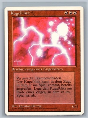 Magic MTG GERMAN 4th Edition Ball Lightning (Foreign White Border) MTG TCG CCG - Image 1 of 2