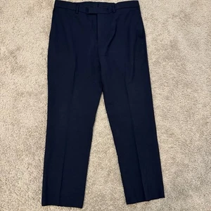 Pantalones ajustados Banana Republic para hombre 35x30 rendimiento elásticos lana marzotto azul marino - Imagen 1 de 10