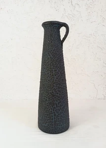 Snake Skin Keramik Vase blau schwarz Schrumpfglasur - Albert Kiessling - 1960 - Picture 1 of 3