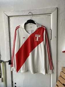 PERU 1978 Remake Soccer Long Sleeve Jersey #10 Adidas - Picture 1 of 11