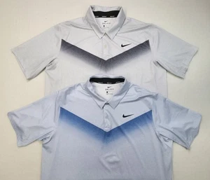 2 Polo de Golf Nike Actual Para Hombres L Estampado Victoria Dri-Fit Elastizado Uso Limitado - Imagen 1 de 11
