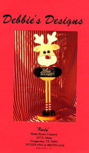 RUDY Reindeer Woodcraft and Decorative Painting Pattern by Debbie's Designs - Picture 1 of 2