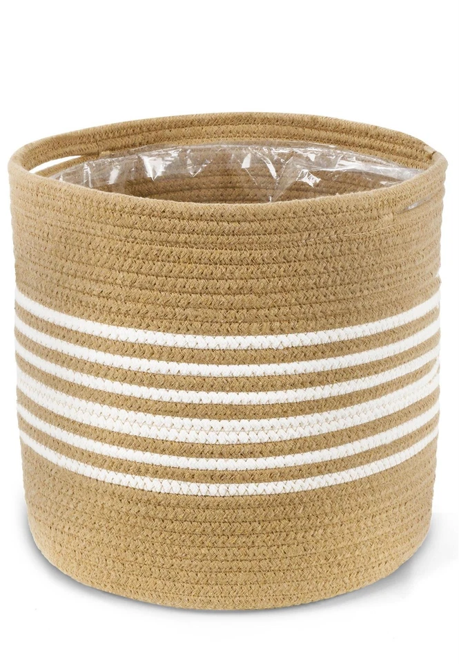 Aufbewahrungskorb 30-30/25-25 cm Blumenübertopf Papierkorb Wäschekorb Innenfolie - Bild 1 von 1