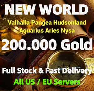 New World Gold Coins 200k / 200 000 Coins / US East West / EU / Any servers - Picture 1 of 1