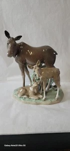 Lladro Moose Family 5001 Figurine - Picture 1 of 12
