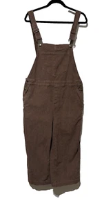 Toad & Co Corduroy Wide Leg Overalls Women's L Brown Organic Cotton Granola Girl - Picture 1 of 16