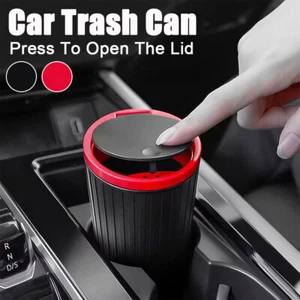 Portable Car Trash Bin Can Car Interior Accessory Garbage Trash Bin Storage Box - Picture 1 of 12