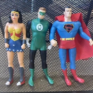 Vintage DC Comics Super Powers Rubber Wonder Woman Superman Green Lantern - Picture 1 of 13