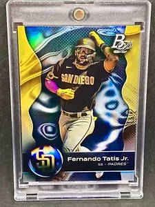 FERNANDO TATIS JR. GOLD REFRACTOR Topps Holo Non Auto - PADRES - Picture 1 of 2