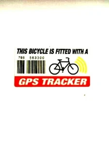 4 GPS TRACKER MONTIERTE AUFKLEBER 75mm x 40mm FAHRRADRAHMEN BESTE QUALITÄT RADFAHRER  - Bild 1 von 1