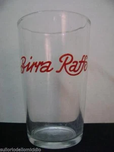 Bicchiere birra raffo taranto anni 50 scritta in corsivo rossa vintage - Imagen 1 de 5