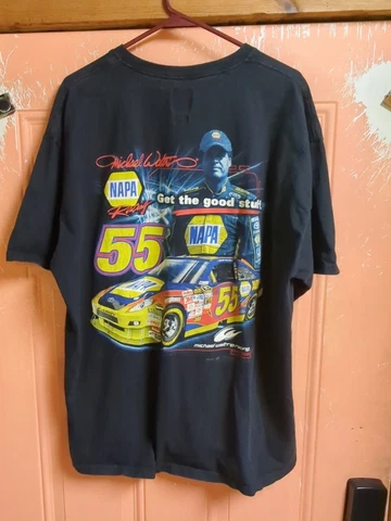 Michael Waltrip NAPA double sided  Print T Shirt Chase Authentics 2xl xxl Cover