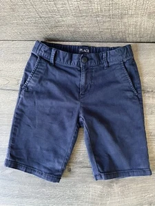Boys Uniform shorts Chino Navy Blue size 6X 7 Cotton Lightweight Childrens Place - Picture 1 of 4