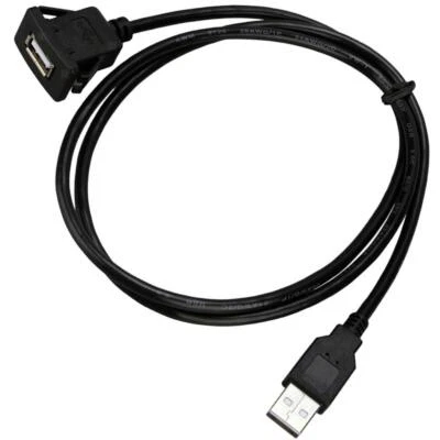 Dashboard Flush Mount USB Male To Female Extension Cable for Car Motocycle - Image 1 of 4