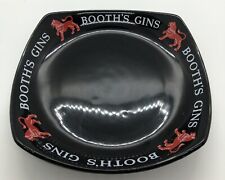 Vintage Retro Mid Century Booth’s Black Ceramic Gin Wade Pin Dish Tray Home Bar