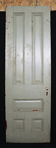 30"x89"x1.75 Antique Vintage Old Victorian Solid Wood Wooden Interior Door Panel