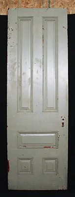 Painel interno de porta de madeira maciça antigo vitoriano antigo vintage 30"x89"x1.75 - Imagem 1 de 4
