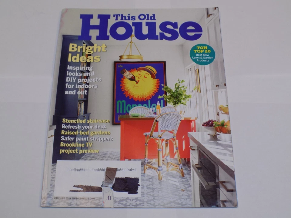 This Old House Magazine May June 2019 Bright DIY Ideas Stenciled Staircase Decks - Image 1 of 1