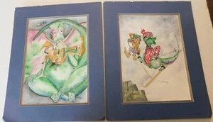 2 ORIG. SIGNED WATERCOLORS by ANN GEDNEY - Children's Book Author & Illustrator - Imagen 1 de 5