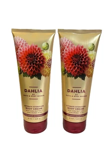 2 BATH & BODY WORKS DAHLIA MOISTURE ULTRA SHEA BODY CREAM 8 OZ - Picture 1 of 3