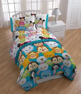 Disney TSUM TSUM All Over Microfiber Reversible Twin Comforter (Super Soft) - Picture 1 of 9