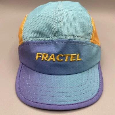 Vintage Fractel Cycling running Hat 5 panel Cap Pace Sportswear light Colorful - Image 1 of 4
