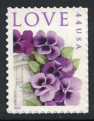 Scott 4450- Love: Pansies In A Basket- MNH (S/A) 44c 2010- Unused Mint Stamp • 1.39$
