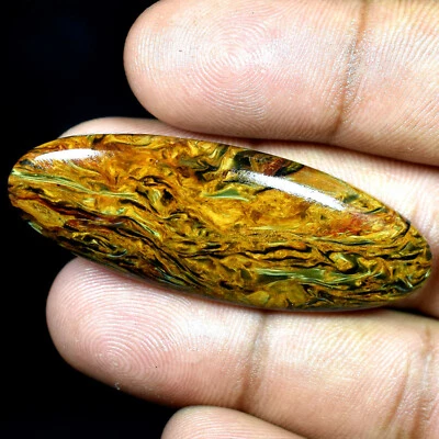 Golden Pietersite Oval Cabochon 100% Natural Loose Gemstones 42.10Cts. - Image 1 of 4
