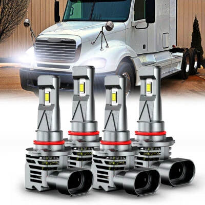 White LED Headlight Bulbs Kit For Freightliner Columbia 112 120 Truck 2000-2017 - Image 1 of 4