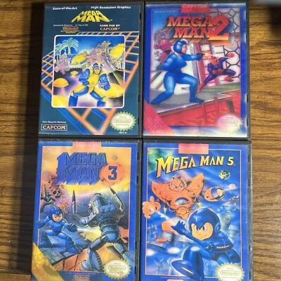 Nintendo NES Mega man 1,2,3,5 Tested  Rare Authentic Megaman - Image 1 of 4