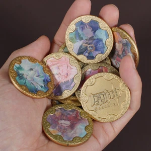 Genshin Impact Commemorative Coin Souvenir Chip Coins Metal Collect Props Stereo - Picture 1 of 21