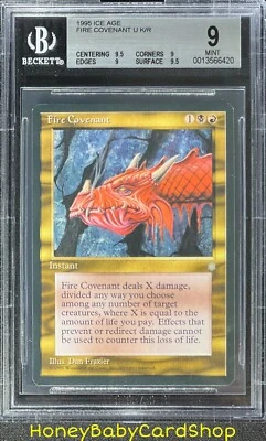 MTG Ice Age 1995 Fire Covenant BGS 9.0Q++ (Quad++) MINT Silver Age Iconic Staple - Image 1 of 4