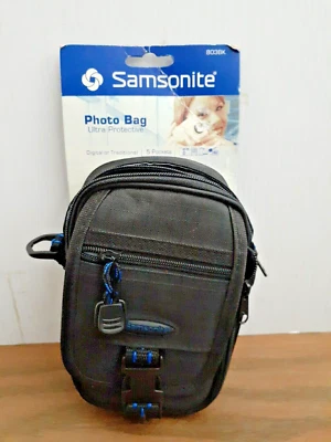 Samsonite 803BK Photo Bag 5-Pocket Small Camera Case w/ Shoulder Strap NEW! D5 - Image 1 of 4