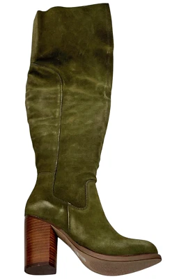 Botas femininas Kelsi Dagger camurça panturrilha larga acima do joelho Logan Olive - Imagem 1 de 2
