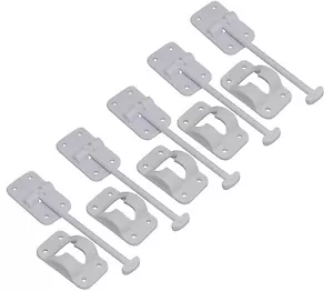 5 sets - 6" T-Style Door Catch Latch Holder RV Camper Trailer Cargo Hatch White - Bild 1 von 6
