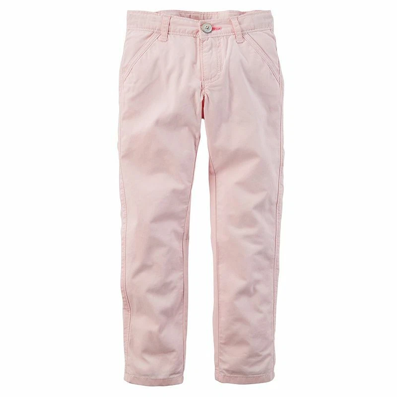 Carter's Girl Light Weight Cotton Jean Style Pants; Pink (4 Kids) - Image 1 of 1