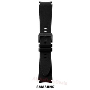Genuine Samsung Galaxy Watch 4 5 6 Hybrid Black Leather Band Strap 20mm M L