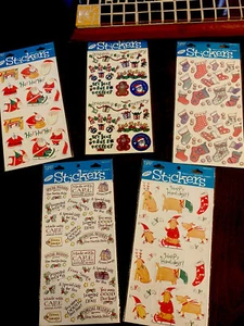 Frances Meyer Lot Of 5  Pkgs Christmas Stickers NIP Rare! - Picture 1 of 7