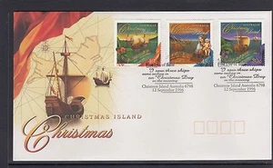 ISLA DE NAVIDAD 1996 conjunto de navidad en FDC - veleros - Imagen 1 de 1