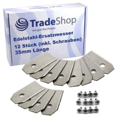 12x Ersatz-Messer 35mm Edelstahl für Husqvarna Automower 210C 220AC 230ACX - Bild 1 von 4