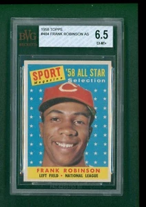 1958 Topps Baseball Card - #484 Frank Robinson All-Star, BVG 6.5 EXMT+ - Picture 1 of 2