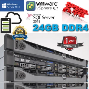 Dell PowerEdge R630 2x E5-2690v3 2.60Ghz 12Core 24GB DDR4 H330 Mini 8TB SAS 6G - Picture 1 of 4
