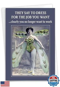NobleWorks Funny Retirement Greeting Card with 5 x 7 Inch Envelope (1 Card) C - Picture 1 of 5