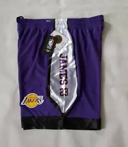 NBA Herren Large Lebron James #23 LA Lakers lila/weiß King Court Shorts-Neu mit Etikett - Bild 1 von 10