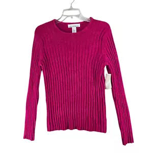 Jones New York Sport Damen Rosa Rippstrick Pullover Pulli Größe L Neu mit Etikett - Bild 1 von 6