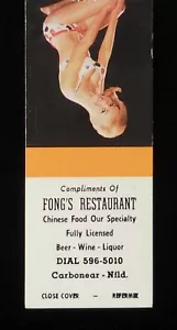 1960er Fong's Restaurant chinesisches Essen sexy PinUp Neufundland Carbonear NF Kanada - Bild 1 von 2