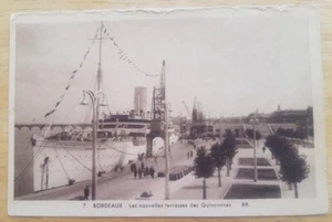 DROTTNINGHOLM (Swedish American) Port bow photo at wharf in Bordeaux c1915 - Picture 1 of 1
