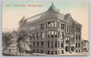 Public Library Minneapolis Minnesota MN 1910s Postcard - Picture 1 of 2