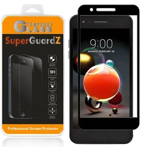 LG Fortune 2 SuperGuardZ FULL COVER Tempered Glass Screen Protector Guard Shield - Picture 1 of 10